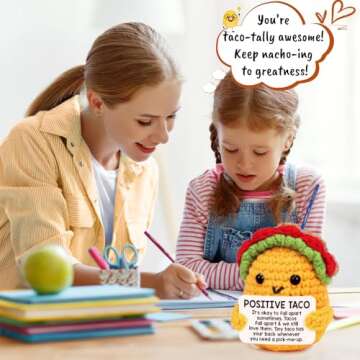Mini Positive Crochet Taco Inspirational Gifts for All