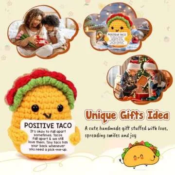 Mini Positive Crochet Taco Inspirational Gifts for All