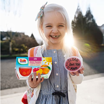 Dole Peaches in Strawberry Gel, Healthy Fruit Snacks