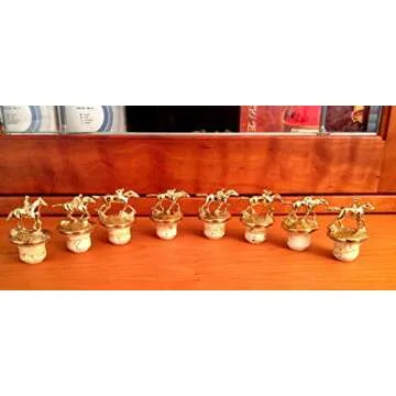 LIMITED EDITION-SET OF 8 BOURBON GOLD STOPPERS