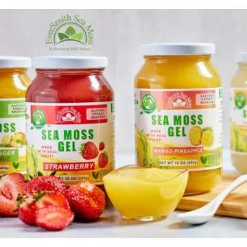 EverSmith Organics - Wildcrafted Irish Sea Moss Gel | Made in USA | Rich in Vitamins & Minerals | Sea Moss Gel Raw | Nutritional Supplement | Elderberry (16 oz)