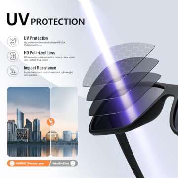 KWHZXGYY Sunglasses Men Polarized Sunglasses for Mens and Womens,Black Retro Sun Glasses Driving Fishing UV Protection