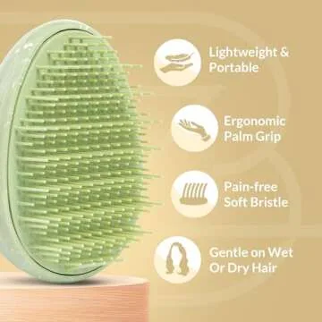 B to Z Edit Travel Brush - Mini Hair Brush for Women Teens Kids - Scalp Massager Hair Care - Small Portable Brush - Thick, Curly, Straight, Wet, Dry - Compact Detangler - Purse Essentials - Sensory