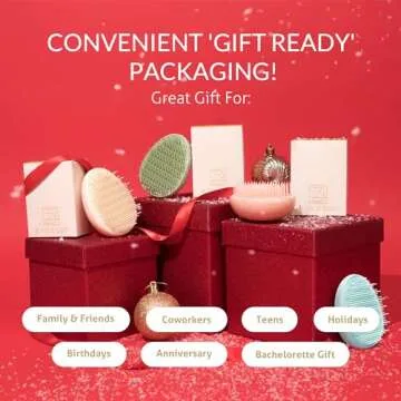 B to Z Edit Travel Brush - Mini Hair Brush for Women Teens Kids - Scalp Massager Hair Care - Small Portable Brush - Thick, Curly, Straight, Wet, Dry - Compact Detangler - Purse Essentials - Sensory