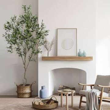 SCNROU Artificial Olive Tree 9ft Tall Fake Potted Olive Silk Tree with Planter Large Faux Olive Branches and Fruits Artificial Tree for Modern Home Office Living Room Floor Decor Indoor