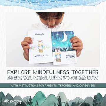 Little Renegades Mindful Kids Cards - Daytime Affirmation and Mindfulness for Kids Ages 3 and Up - Calming Corner Classroom Learning Games with Slow Breathing Exercises and Reflection - 40 Cards