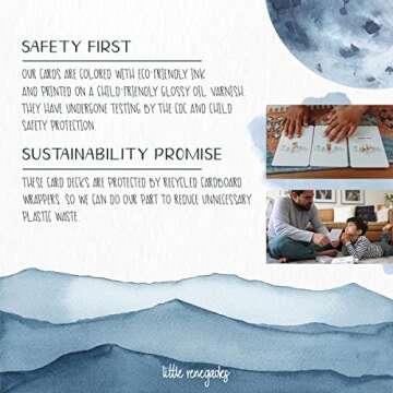 Little Renegades Mindful Kids Cards - Daytime Affirmation and Mindfulness for Kids Ages 3 and Up - Calming Corner Classroom Learning Games with Slow Breathing Exercises and Reflection - 40 Cards