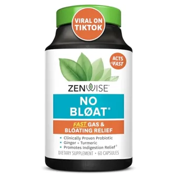 Zenwise Health NO Bloat Probiotics for Women and Men Digestive Health with Ginger, Dandelion, and La...
