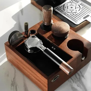 IKAPE V2 Knock Box: Elegant Espresso Coffee Organizer Box