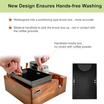 IKAPE V2 Knock Box: Elegant Espresso Coffee Organizer Box