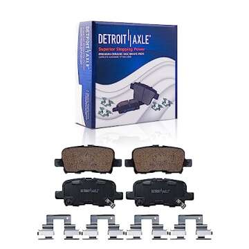 Detroit Axle - Brake Kit for 2003-2008 Honda Pilot Drilled and Slotted Brake Rotor 2004 2005 2006 2007 Ceramic Brakes Pads Front Rear Replacement : 11.8'' inch Front and 12.32'' inch Rear Rotors