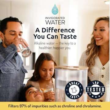 pH Recharge Alkaline Water Filter Dispenser for Home