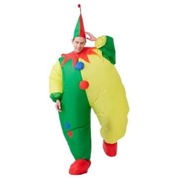 VURPOKSI Inflatable Costume Clown Blow up Funny Joker Costumes Fancy Dress for Halloween Cosplay Par...