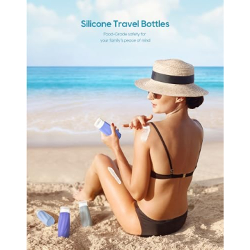 Morfone Travel Bottles 3oz TSA Approved Leakproof Silicone
