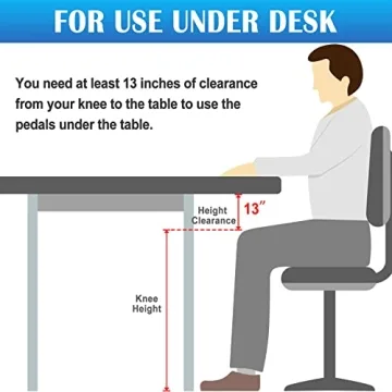 TABEKE Pedal Exerciser for Arms and Legs - Under Desk Bike