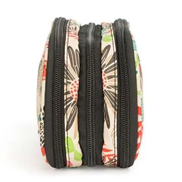 Essential Oil Storage with Clear Accessories Pocket - Essential Oil Carrying Case Holds 12 Bottle 5ml-15ml Vials and 5 Roller Bottles - Three-Layers Essential Oil Organizer Bag with Hook (Green) …