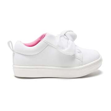 FUNKYMONKEY Girls Sneakers Lightweight Cute Bowknot Casual Walking Shoes for Toddler/Little Kids (5 ...