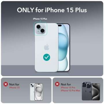 ESR for iPhone 15 Plus Case, Compatible with MagSafe, Military-Grade Protection, Yellowing Resistant...