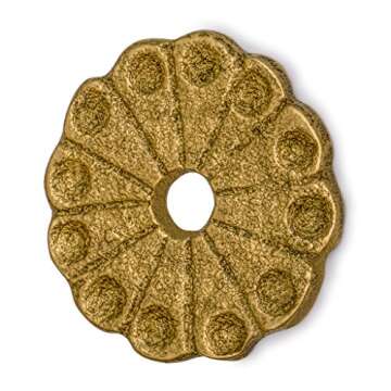 Hardware Philosophy Chrysanthemum Backplate Washer Brass Hardware 1.4 Inches- Set of 10 - Architectu...