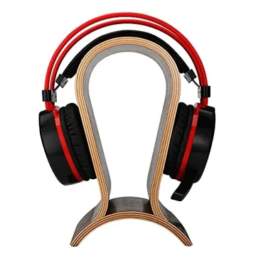 Stylish Walnut Headphone Stand for Desk Organization