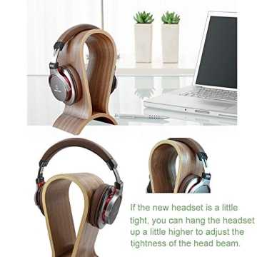 Stylish Walnut Headphone Stand for Desk Organization