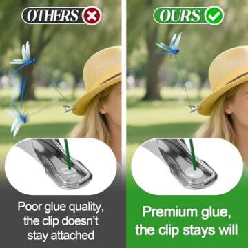 3D Dragonfly Clip Bug Repellent - Garden Decor Summer (4 Pack)