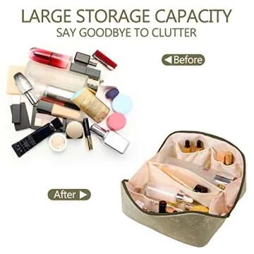 BAKLUCK Waterproof Makeup Travel Bag - Stylish & Spacious