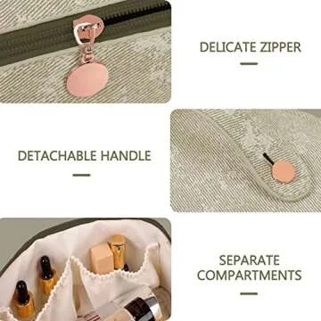 BAKLUCK Waterproof Makeup Travel Bag - Stylish & Spacious