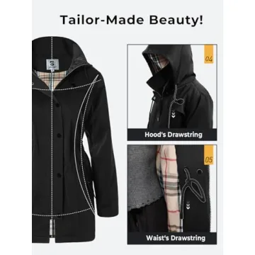 Stylish Saphirose Women's Raincoat for All Seasons