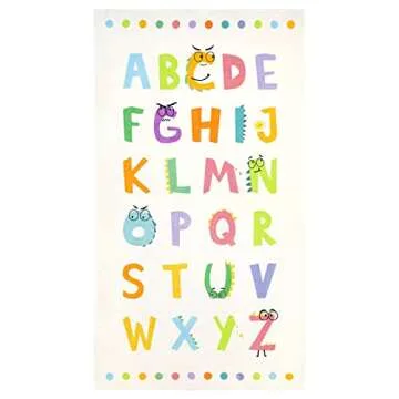 Topotdor Alphabet Kids Rug,Colorful Educational ABC Nursery Rug Ultra Soft Washable Rainbow Rugs for Bedroom Playroom Classroom,40"x70"