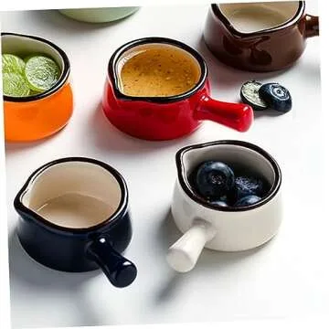 TIDTALEO 2pcs Mini Sauce Dish Coffee Creamer Coffee Syrups Flavor Dish Porcelain Dipping Dish Tiny Sauce Jug Warmer Pot Snack Dish Mini Plates Sauce Plate Cream Cup Ceramics White Baby