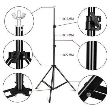 SH Heavy Duty Background Stand, 2x2M Backdrop Support System Kit with Carry Bag for Photography Photo Video Studio,Photography Studio1