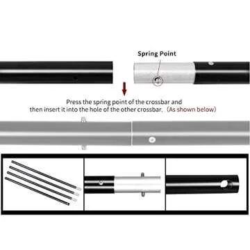 SH Heavy Duty Background Stand, 2x2M Backdrop Support System Kit with Carry Bag for Photography Photo Video Studio,Photography Studio1