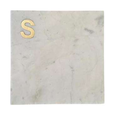 Personalized Monogram Marble Cheese Board - Unique Gift