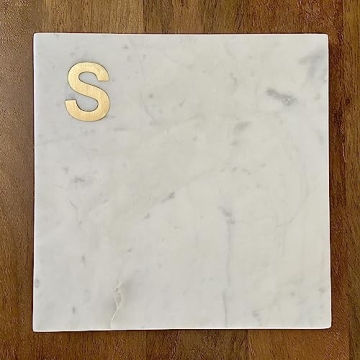 Personalized Monogram Marble Cheese Board - Unique Gift