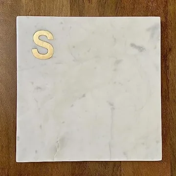 Personalized Monogram Marble Cheese Board - Unique Gift