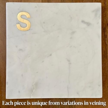 Personalized Monogram Marble Cheese Board - Unique Gift