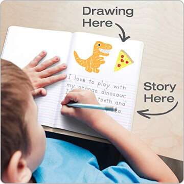 Oxford Primary Composition Notebooks, Kids Handwriting & Drawing Story Journal, Pre-K, Grades K-2, 1...
