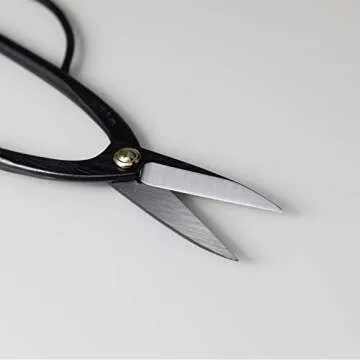 Wazakura Ashinaga Bonsai Pruning Scissors 8inch (200mm) MADE IN JAPAN, Long Handle Bonsai Cutter in Carbon Steel, Rose Pruning Shears, Flower Scissors, Japanese Gardening Tools