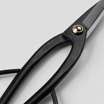 Wazakura Ashinaga Bonsai Pruning Scissors 8inch (200mm) MADE IN JAPAN, Long Handle Bonsai Cutter in Carbon Steel, Rose Pruning Shears, Flower Scissors, Japanese Gardening Tools