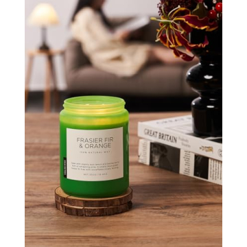M&SENSE Fir & Orange Candle - 19.4oz Scented Delight