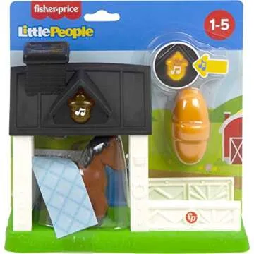 Fisher-Price Little People Toddler Toy Horse Stable Playset with Lights Sounds & Figure for Preschool Pretend Play Kids Ages 1+ Years
