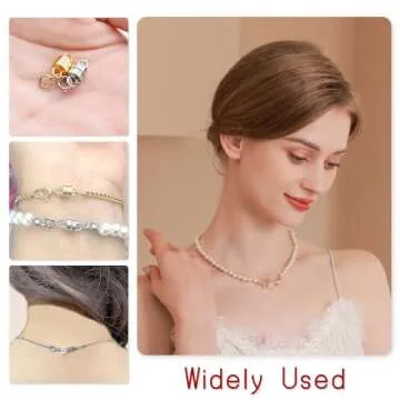 OHINGLT 925 Sterling Silver Magnetic Necklace Clasps and Closures,Gold and Silver Magnetic Clasp Converter for Jewelry Making Supplies,Chain Extender Connector for Small Necklace Bracelet