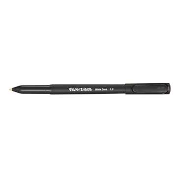 Paper Mate Ballpoint Pens, Write Bros. Black Ink Pens, Medium Point (1.0mm), 60 Count