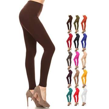 Leggings Depot Fleece Legging Dark Brown