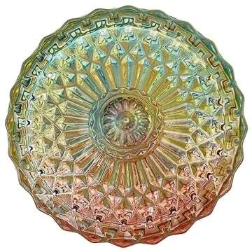 EWEIGEER Colorful Crystal Glass Candy Snack Barrel Storage Jar Embossed Luxury Cookie Buffet Canister With Lids Jewelry Box Jar Biscuit Containers