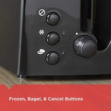 BLACK+DECKER 4-Slice Toaster, TR1410BD, Extra-Wide, 7 Shade Settings, Crumb Trays, Gloss Black