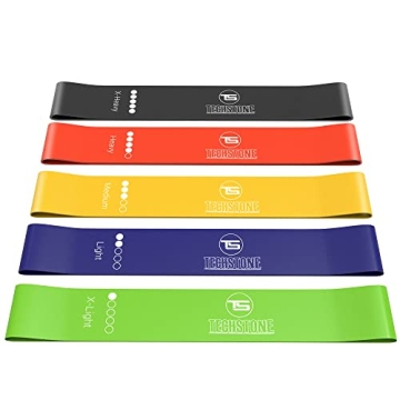 TechStone Resistance Bands Set for Men and Women, Pack of 5 Different Levels Elastic Band for Home G...