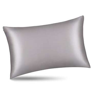 ALASKA BEAR Silk Pillowcase Standard Size for Hair and Skin Beauty Sleep 100 Percent Organic Pillow ...