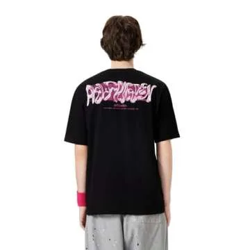 Aelfric Eden Metalic Graphic Tees Men Y2k Oversized T Shirts Women Vintage Tees Black Summer Tops